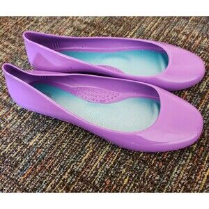 OkaB Purple "Taylor" Jelly Flats Size 10